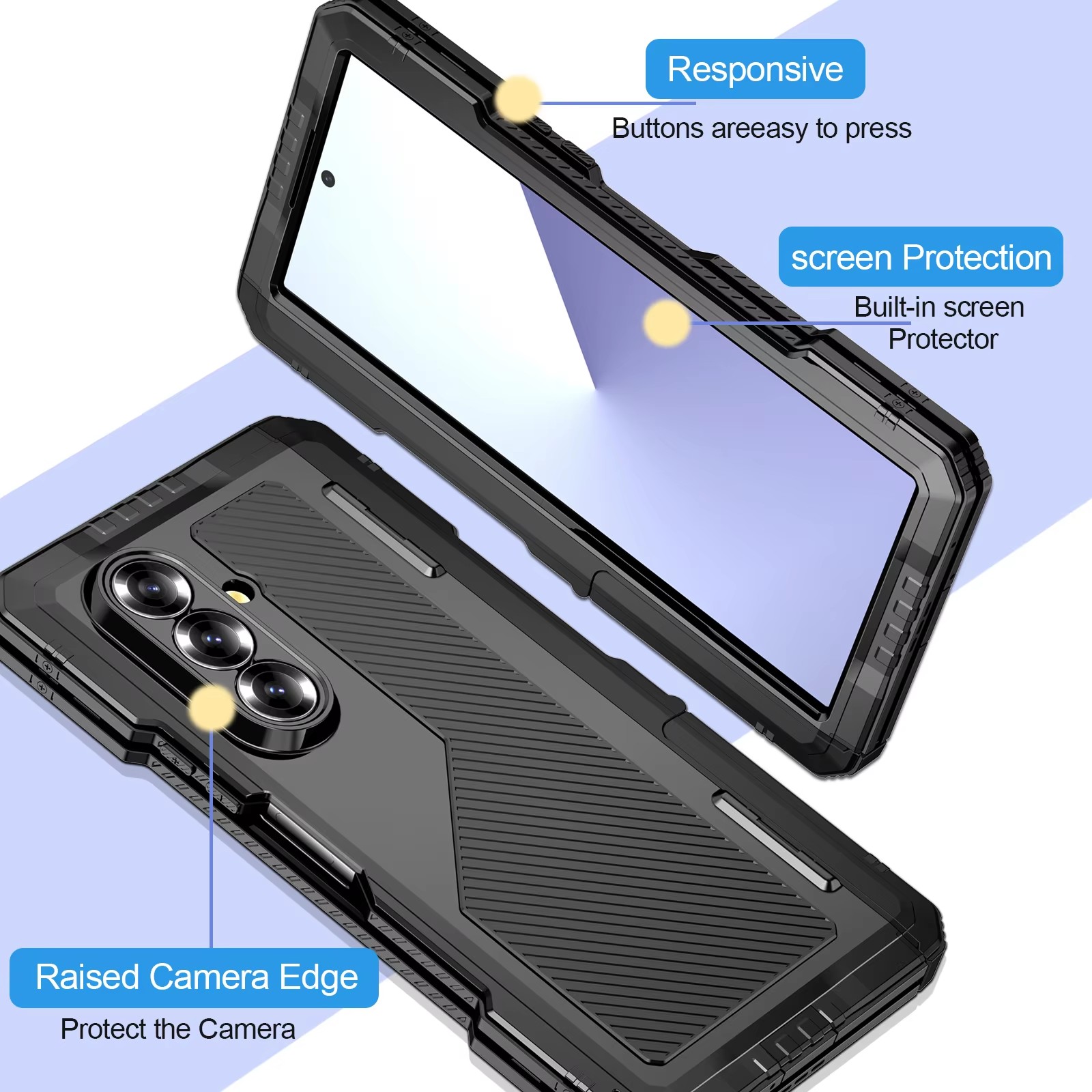 For Saumsung Z Fold 7 6 5 4 Mi - đánh giá và giá Heavy Duty 360 Full Body Protective Case